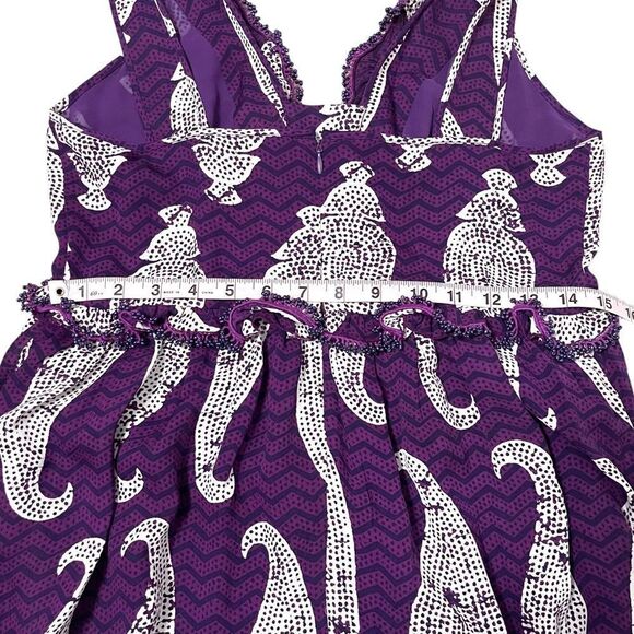 TORY BURCH Petula Paisley Beaded Ruffle Silk Maxi Dress 8 - Picture 12 of 14